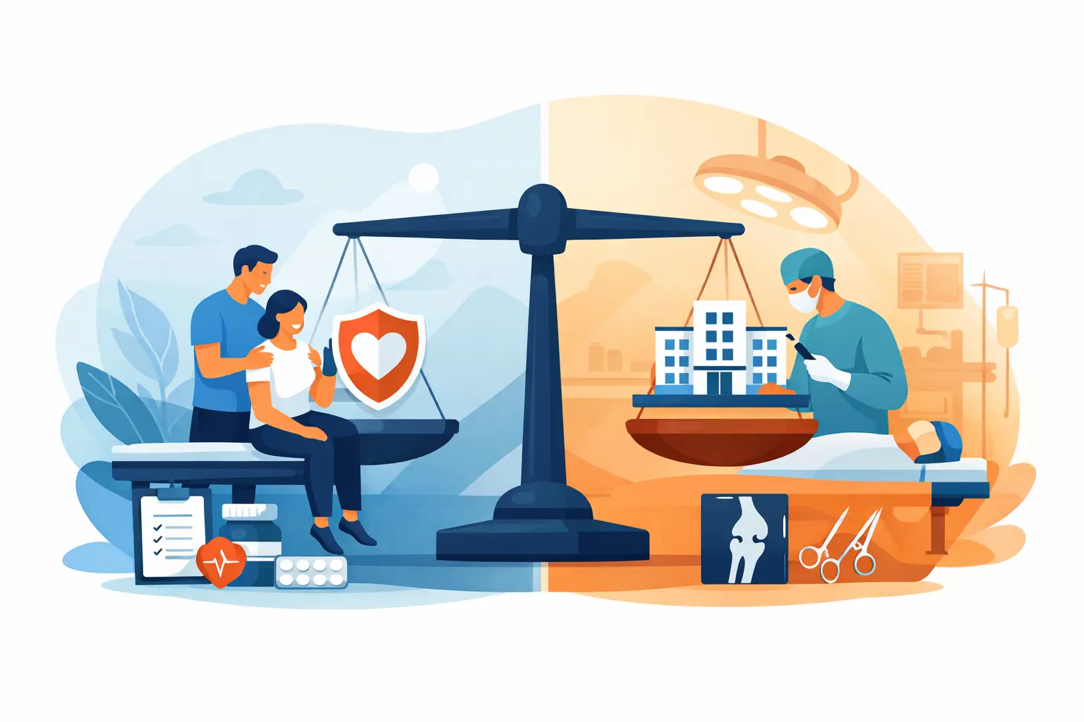 Conservative Care Versus Surgery Compared